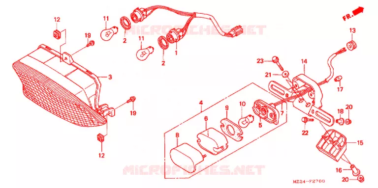 ACHTERLICHT(2) Honda MOTO 1000 CBR 1995  CBR1000FS