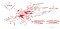 EMBLEEM/STREEP (1) voor Honda CBR 1000 RR ABS RED 2009