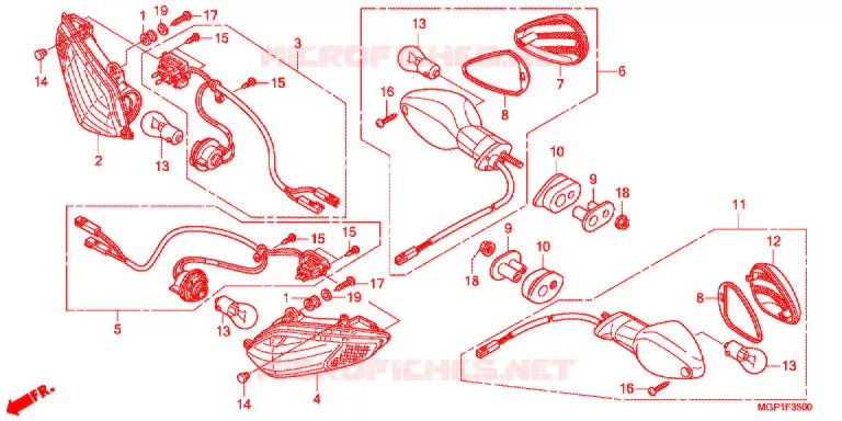 KNIPPERLICHT(2) Honda MOTO 1000 CBR 2013  CBR1000RAD