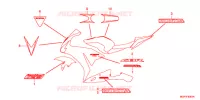 EMBLEEM/STREEP (CBR1000RRD/RAD J/RRE/RAE J,3J) voor Honda CBR 1000 RR ABS WHITE 2014