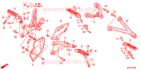 OPSTAP/KICKARM/ WISSEL PEDAAL voor Honda CBR 1000 RR ABS WHITE 2014