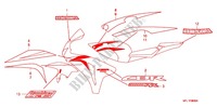 EMBLEEM/STREEP (1) voor Honda CBR 1000 RR HURRICANE 2009
