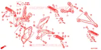 OPSTAP/KICKARM/ WISSEL PEDAAL voor Honda CBR 1000 ROSS WHITE 2013