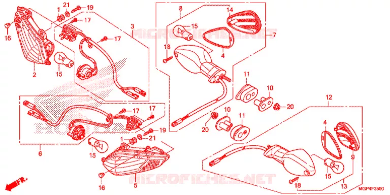 KNIPPERLICHT(2) Honda MOTO 1000 CBR 2014  CBR1000SE