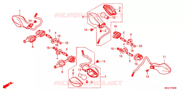 KNIPPERLICHT(2) Honda MOTO 400 CB 2015  CB400FD