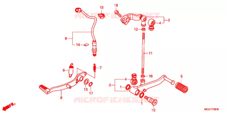 PEDAAL Honda MOTO 400 CB 2015  CB400FD