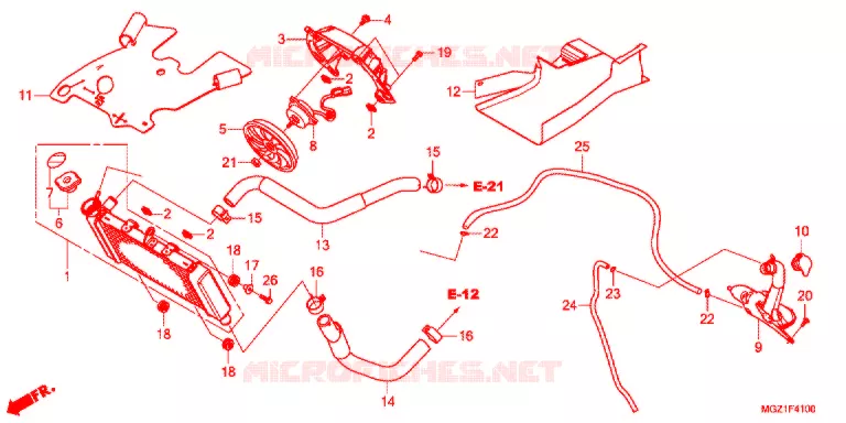 RADIATOR Honda MOTO 400 CB 2013  CB400FD