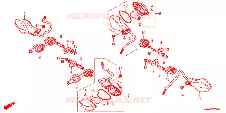 KNIPPERLICHT(2) Honda MOTO 400 CBR 2016  CBR400RAG