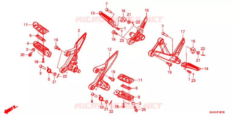 OPSTAP/KICKARM/ WISSEL PEDAAL Honda MOTO 400 CBR 2016  CBR400RAG