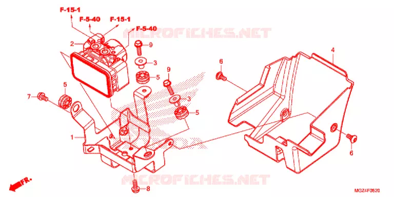 VOORREM HOOFDCILINDER/ABS MODULATOR Honda MOTO 500 CBR 2013  CBR500RAD