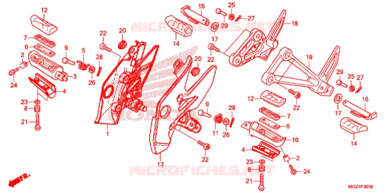 OPSTAP/KICKARM/ WISSEL PEDAAL Honda MOTO 500 CBR 2013  CBR500RAD_A