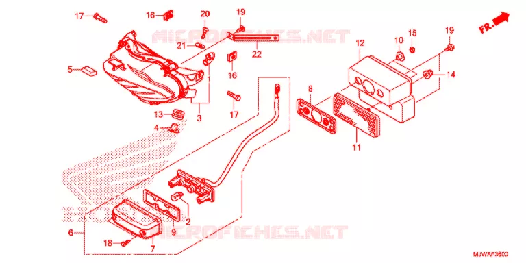 ACHTERLICHT(2) Honda MOTO 500 CBR 2016  CBR500RAG