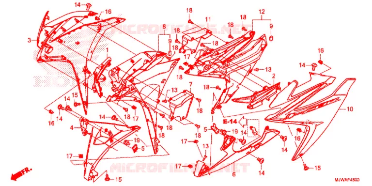 MIDDENKAP Honda MOTO 500 CBR 2016  CBR500RAG