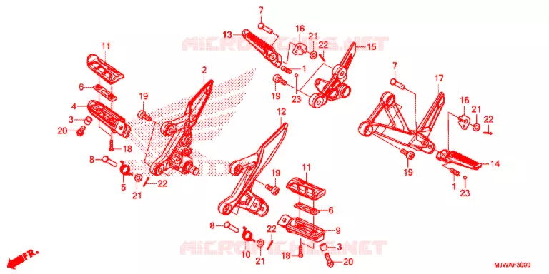 OPSTAP/KICKARM/ WISSEL PEDAAL Honda MOTO 500 CBR 2016  CBR500RAG