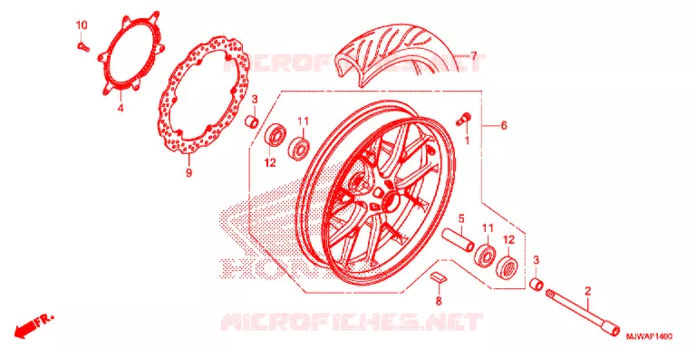 VOOR WIEL Honda MOTO 500 CBR 2016  CBR500RAG
