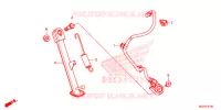 HOOFD STANDAARD/REMPEDAAL voor Honda CBR 500 R 2013