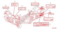 WAARSCHUWINGSLABEL(1) voor Honda CBR 500 R 2013