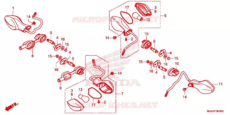 KNIPPERLICHT(2) Honda MOTO 500 CBR 2015  CBR500RF_A