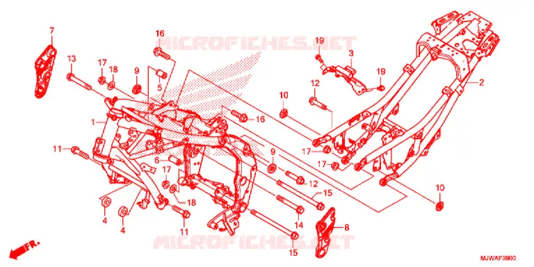 FRAME CHASSIS Honda MOTO 500 CBR 2016  CBR500RG