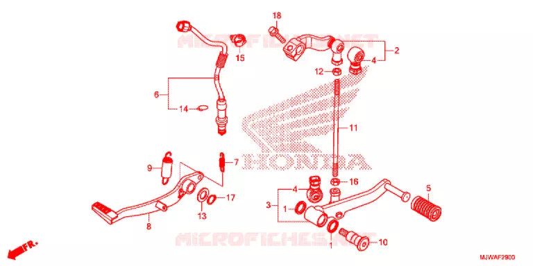 PEDAAL Honda MOTO 500 CBR 2016  CBR500RG