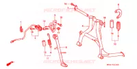 HOOFD STANDAARD/REMPEDAAL voor Honda CBR 600 F2 SUPER SPORT 1994