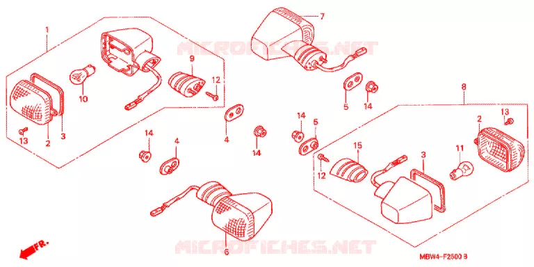 KNIPPERLICHT(2) Honda MOTO 600 CBR 2004  CBR600F44