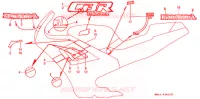 STICKERS ('89) voor Honda CBR 600 F HURRICANE 1989