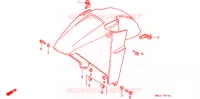 VOORSPATBORD voor Honda CBR 600 F HURRICANE 1989