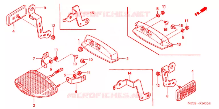ACHTERLICHT(2) Honda MOTO 600 CBR 2004  CBR600RR4