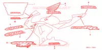 STICKERS (2) voor Honda CBR 600 RR 2004