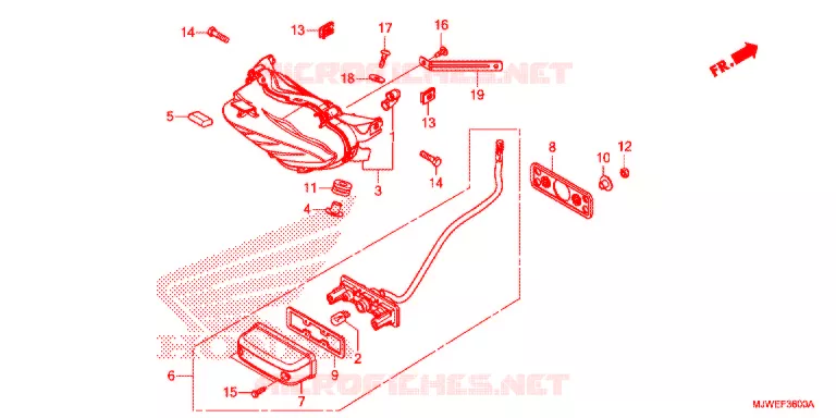 ACHTERLICHT(2) Honda MOTO 500 CBR 2016  CBR500RAG