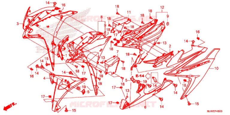 MIDDENKAP Honda MOTO 500 CBR 2016  CBR500RAG
