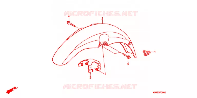 VOORSPATBORD Honda MOTO 125 CG 2009  CG125CES9