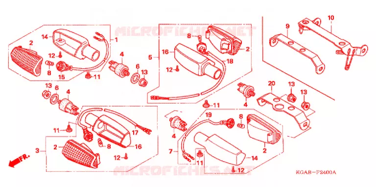 KNIPPERLICHT(2) Honda MOTO 125 CG 2005  CG125ES4