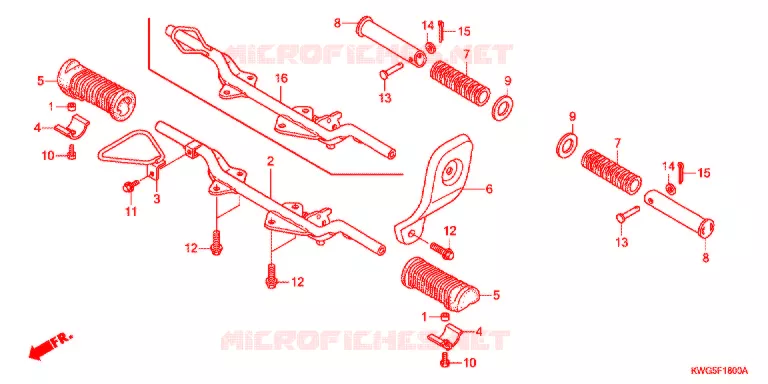 OPSTAP/KICKARM/ WISSEL PEDAAL Honda MOTO 125 CG 2009  CG125ES9