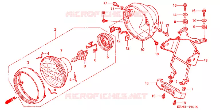 KOPLAMP Honda MOTO 150 CG 2004  CG150ESD4