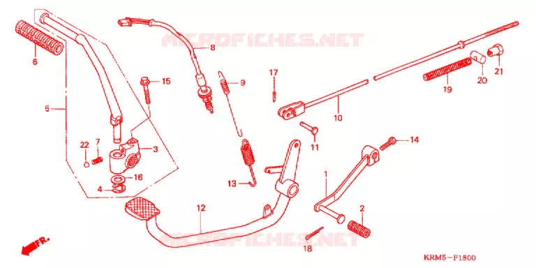 PEDAAL/KICKSTARTER ARM (1) Honda MOTO 150 CG 2006  CG150ESD6