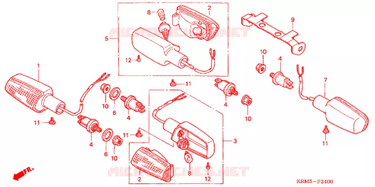 KNIPPERLICHT(2) Honda MOTO 150 CG 2008  CG150ESD8
