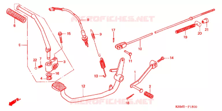PEDAAL/KICKSTARTER ARM (1) Honda MOTO 150 CG 2004  CG150JC4