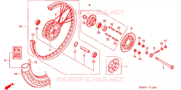 ACHTER WIEL (1) Honda MOTO 150 CG 2006  CG150JC6