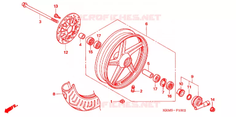 VOORWIEL (3) Honda MOTO 150 CG 2007  CG150S7