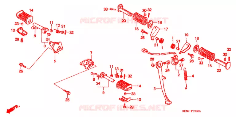 OPSTAP/KICKARM/ WISSEL PEDAAL Honda MOTO 250 REBEL 2002  CMX250C2