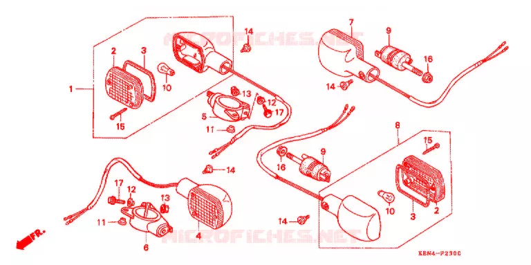KNIPPERLICHT(2) Honda MOTO 250 REBEL 2002  CMX250C2