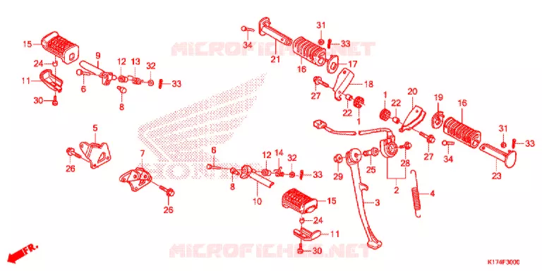 OPSTAP/KICKARM/ WISSEL PEDAAL Honda MOTO 250 REBEL 2013  CMX250CD