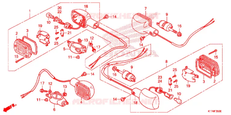 KNIPPERLICHT(2) Honda MOTO 250 REBEL 2014  CMX250CE