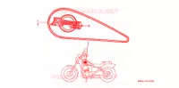 EMBLEEM/STREEP (1) voor Honda REBEL 250 1996