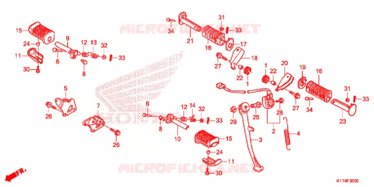 OPSTAP/KICKARM/ WISSEL PEDAAL Honda MOTO 250 REBEL 2015  CMX250XF