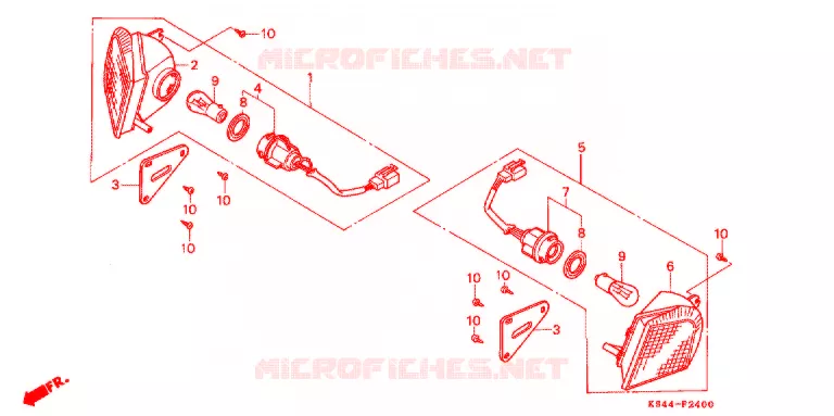 KNIPPERLICHT(2) Honda SCOOTER 250 HELIX 1994  CN250R