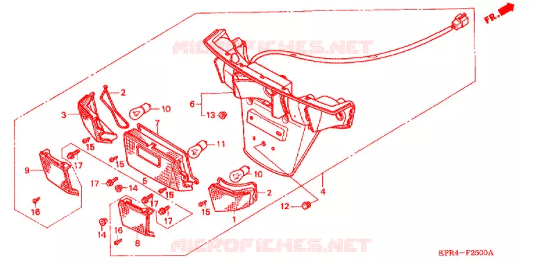 ACHTER COMBINATIE LICHT Honda SCOOTER 250 HELIX 2000  CN250Y