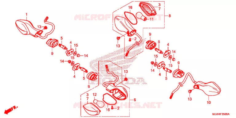KNIPPERLICHT(2) Honda MOTO 500 CB 2016  CB500XAG